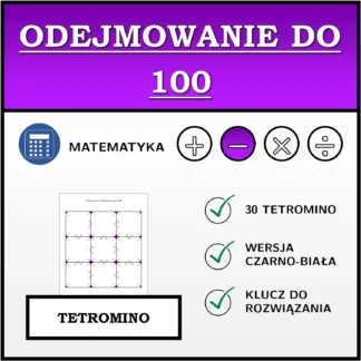 Tetromino: Odejmowanie do 100