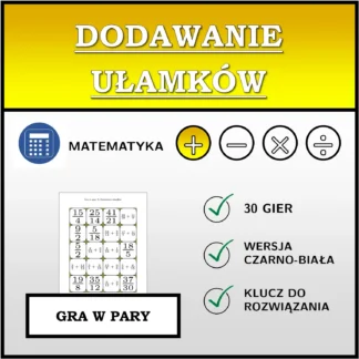 Gra w pary: Dodawanie ułamków