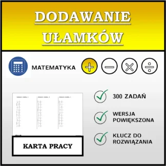 Karta pracy: Dodawanie ułamków