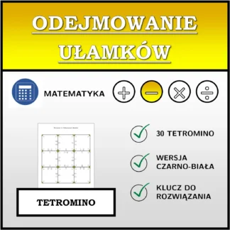 Tetromino: Odejmowanie ułamków
