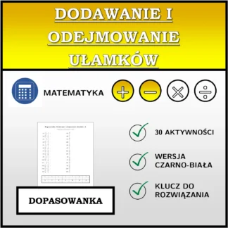Dopasowanka: Dodawanie i odejmowanie ułamków