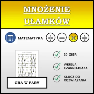 Gra w pary: Mnożenie ułamków