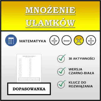 Dopasowanka: Mnożenie ułamków