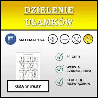 Gra w pary: Dzielenie ułamków