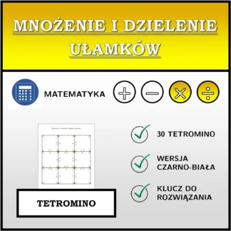 Tetromino: Mnożenie i dzielenie ułamków