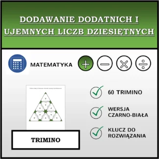 Trimino: Dodawanie dodatnich i ujemnych liczb dziesiętnych