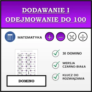 Domino: Dodawanie i odejmowanie do 100