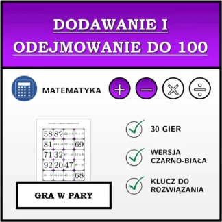 Gra w pary: Dodawanie i odejmowanie do 100