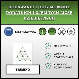 Trimino: Dodawanie i odejmowanie dodatnich i ujemnych liczb dziesiętnych