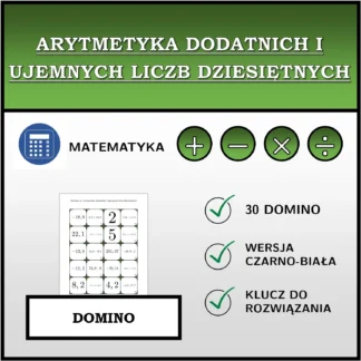 Domino: Arytmetyka dodatnich i ujemnych liczb dziesiętnych
