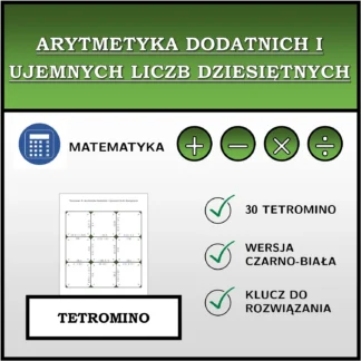 Tetromino: Arytmetyka dodatnich i ujemnych liczb dziesiętnych