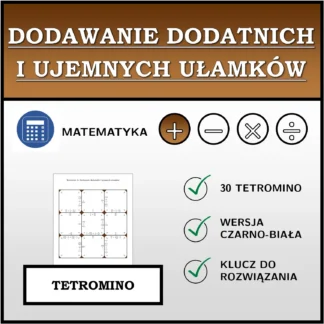 Tetromino: Dodawanie dodatnich i ujemnych ułamków