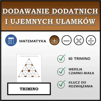 Trimino: Dodawanie dodatnich i ujemnych ułamków