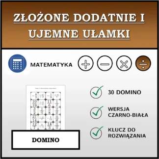 Domino: Złożone dodatnie i ujemne ułamki