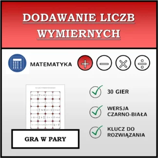 Gra w pary: Dodawanie liczb wymiernych