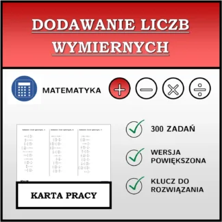 Karta pracy: Dodawanie liczb wymiernych