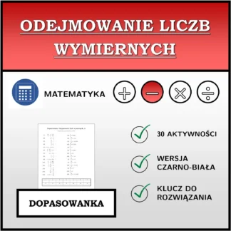Dopasowanka: Odejmowanie liczb wymiernych