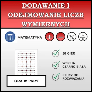Gra w pary: Dodawanie i odejmowanie liczb wymiernych