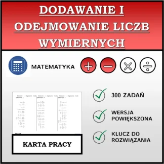 Karta pracy: Dodawanie i odejmowanie liczb wymiernych