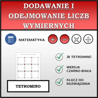 Tetromino: Dodawanie i odejmowanie liczb wymiernych