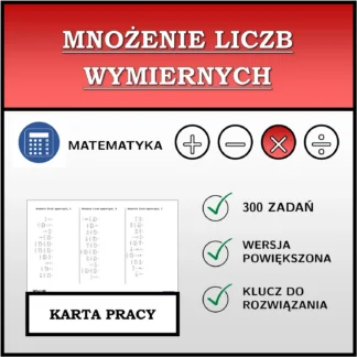 Karta pracy: Mnożenie liczb wymiernych