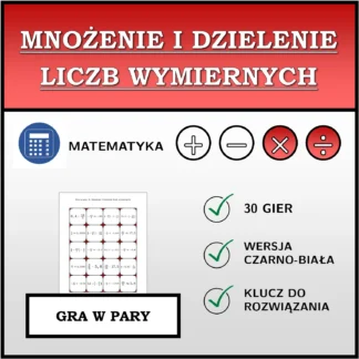 Gra w pary: Mnożenie i dzielenie liczb wymiernych