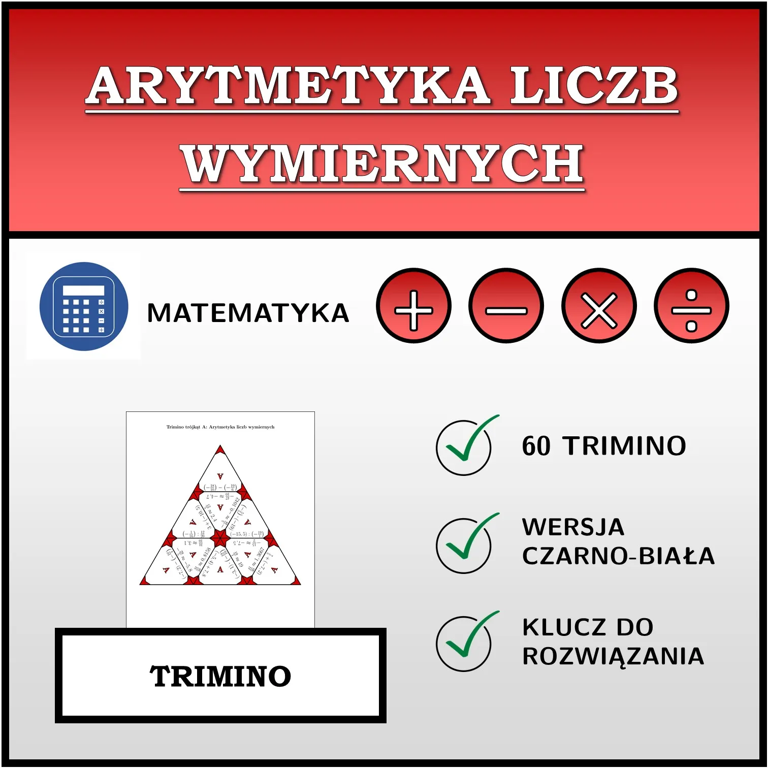 Trimino: Arytmetyka liczb wymiernych