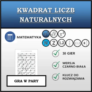 Gra w pary: Kwadrat liczb naturalnych