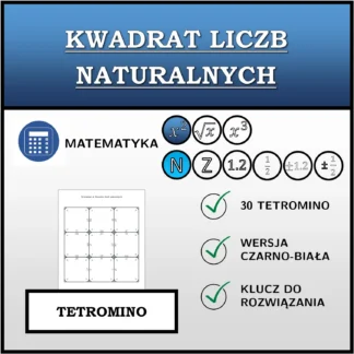 Tetromino: Kwadrat liczb naturalnych