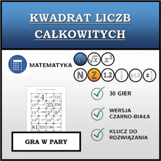 Gra w pary: Kwadrat liczb całkowitych