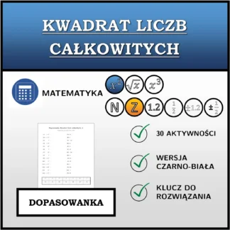 Dopasowanka: Kwadrat liczb całkowitych