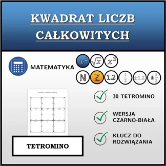 Tetromino: Kwadrat liczb całkowitych