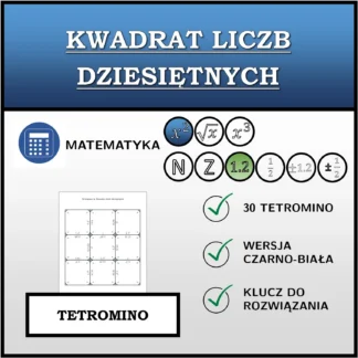 Tetromino: Kwadrat liczb dziesiętnych