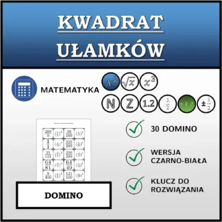 Domino: Kwadrat ułamków