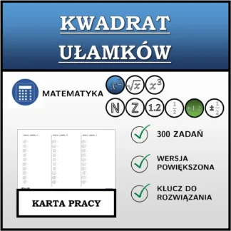 Karta pracy: Kwadrat ułamków