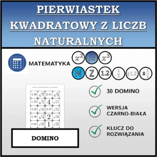 Domino: Pierwiastek kwadratowy z liczb naturalnych