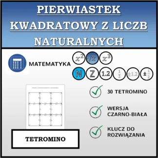 Tetromino: Pierwiastek kwadratowy z liczb naturalnych