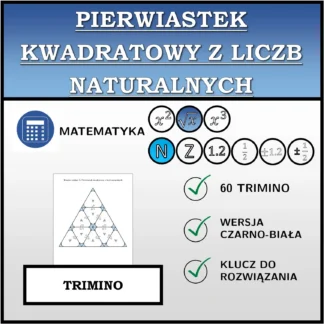 Trimino: Pierwiastek kwadratowy z liczb naturalnych