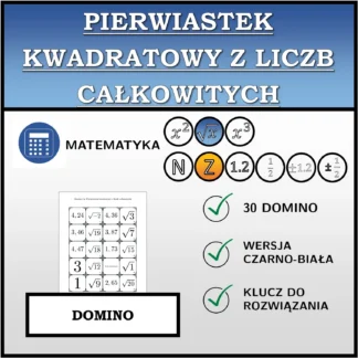 Domino: Pierwiastek kwadratowy z liczb całkowitych
