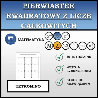 Tetromino: Pierwiastek kwadratowy z liczb całkowitych