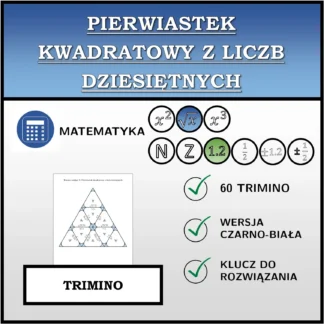 Trimino: Pierwiastek kwadratowy z liczb dziesiętnych