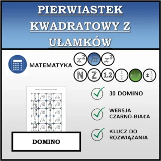 Domino: Pierwiastek kwadratowy z ułamków