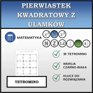 Tetromino: Pierwiastek kwadratowy z ułamków