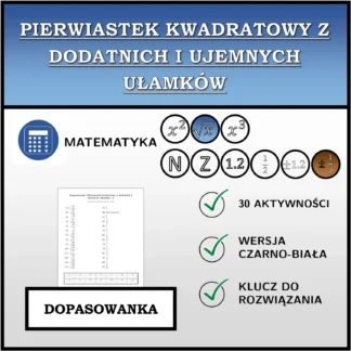 Dopasowanka: Pierwiastek kwadratowy z dodatnich i ujemnych ułamków