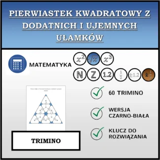 Trimino: Pierwiastek kwadratowy z dodatnich i ujemnych ułamków