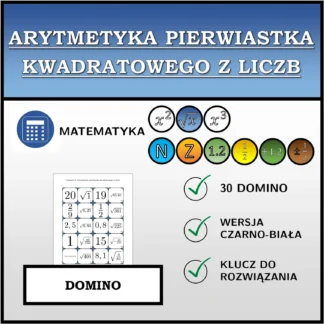 Domino: Arytmetyka pierwiastka kwadratowego z liczb
