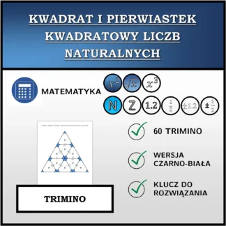 Trimino: Kwadrat i pierwiastek kwadratowy liczb naturalnych